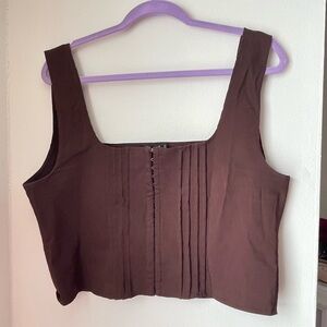 Brown corset top